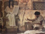 Alma-Tadema, Sir Lawrence Joseph,Overseer of Pharaoh's Granaries (mk23) USA oil painting artist